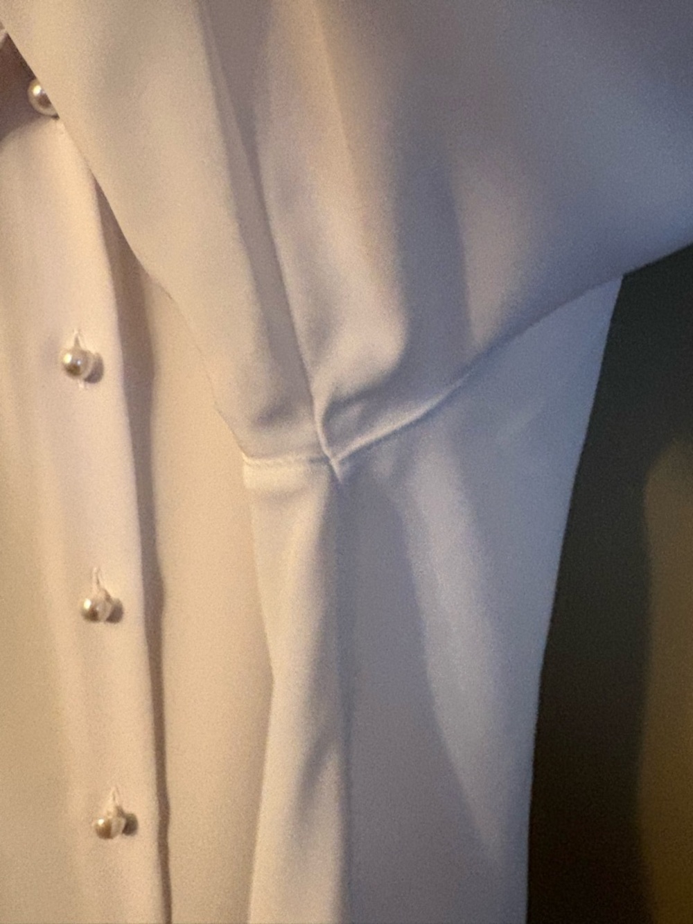 2for$15🌸-Vintage Pearl-Collar Cream Blouse - Vintage - Picture 7 of 9